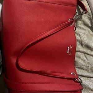 Red Guess Tote Purse
